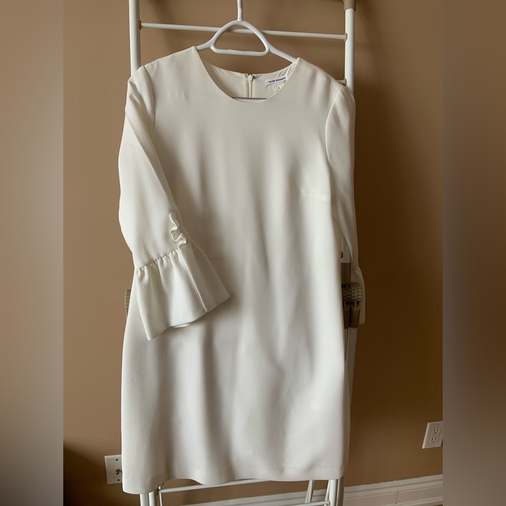 Club Monaco White Shift Dress Size 8